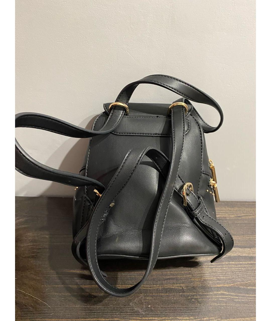 LIU JO Черный кожаный рюкзак, фото 3