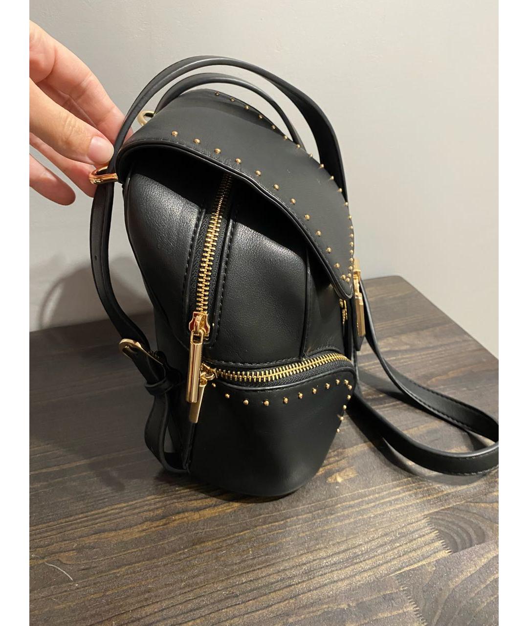 LIU JO Черный кожаный рюкзак, фото 2