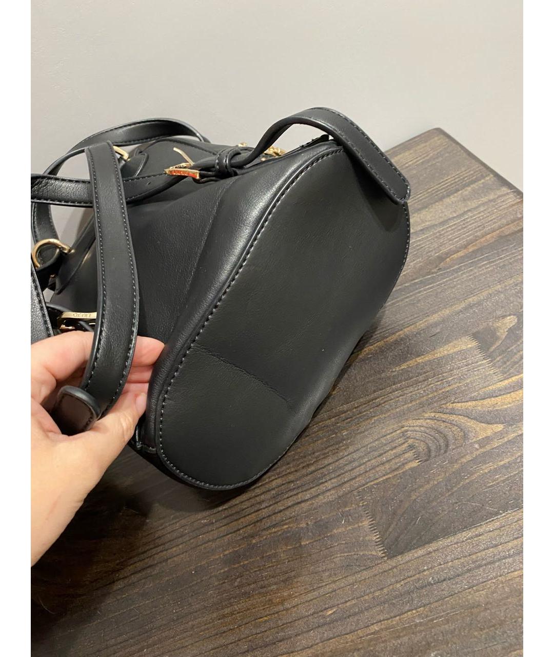 LIU JO Черный кожаный рюкзак, фото 7