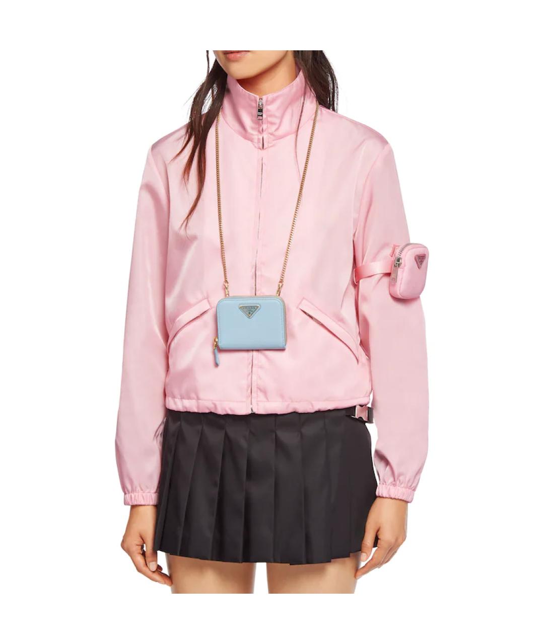 PRADA Голубой кожаный кошелек, фото 3