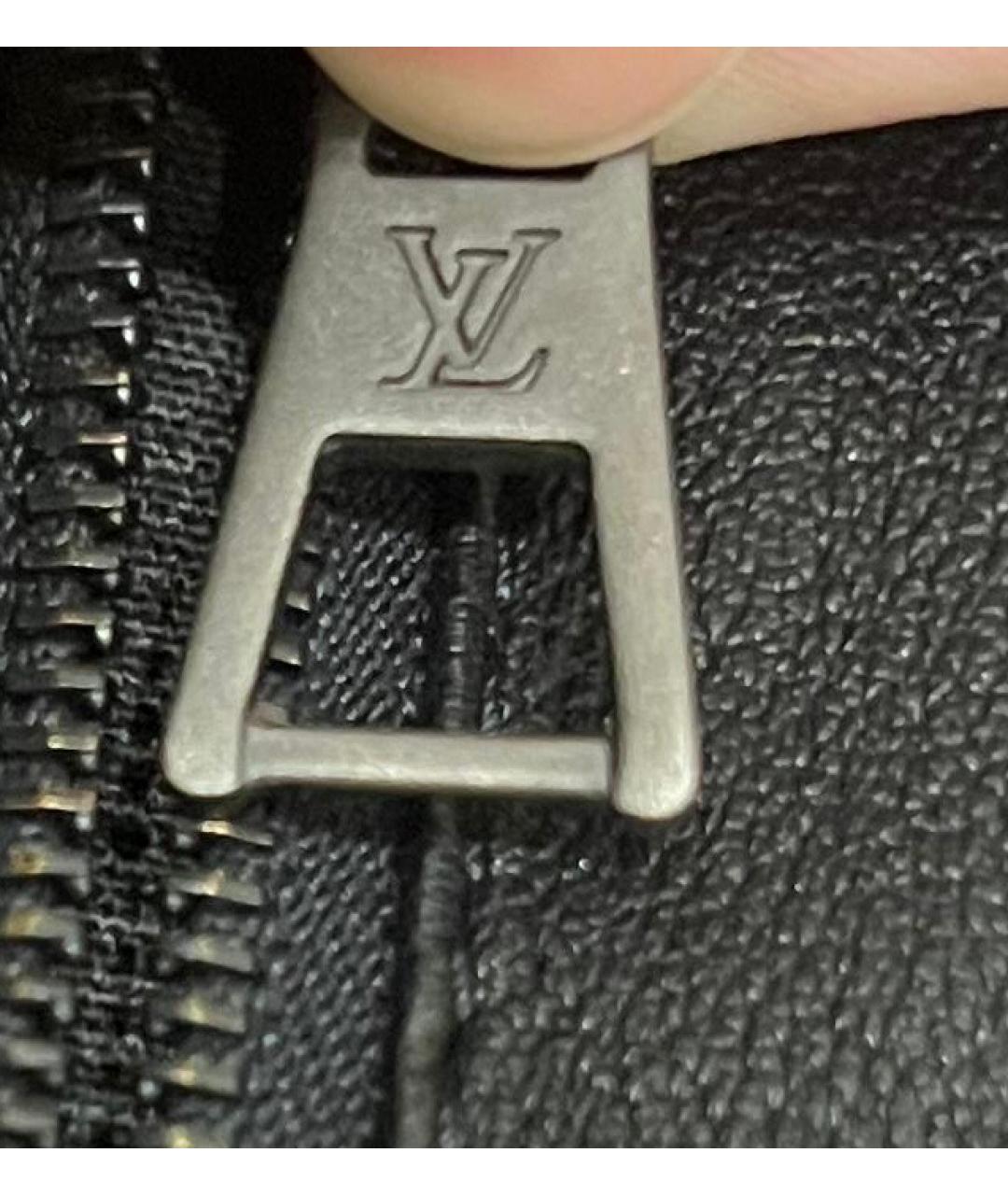 LOUIS VUITTON Черные кожаные брюки узкие, фото 3