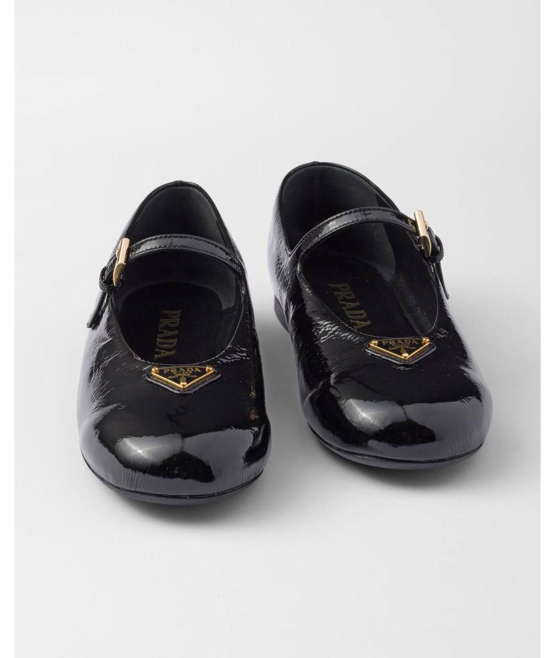 PRADA Черные кожаные туфли, фото 3