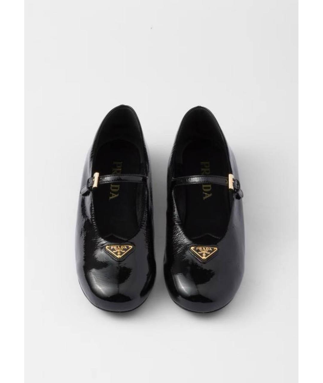 PRADA Черные кожаные туфли, фото 4