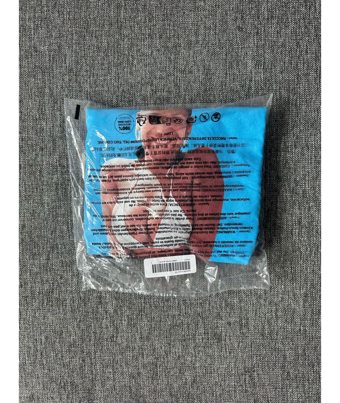 SUPREME Черная хлопковая футболка, фото 4