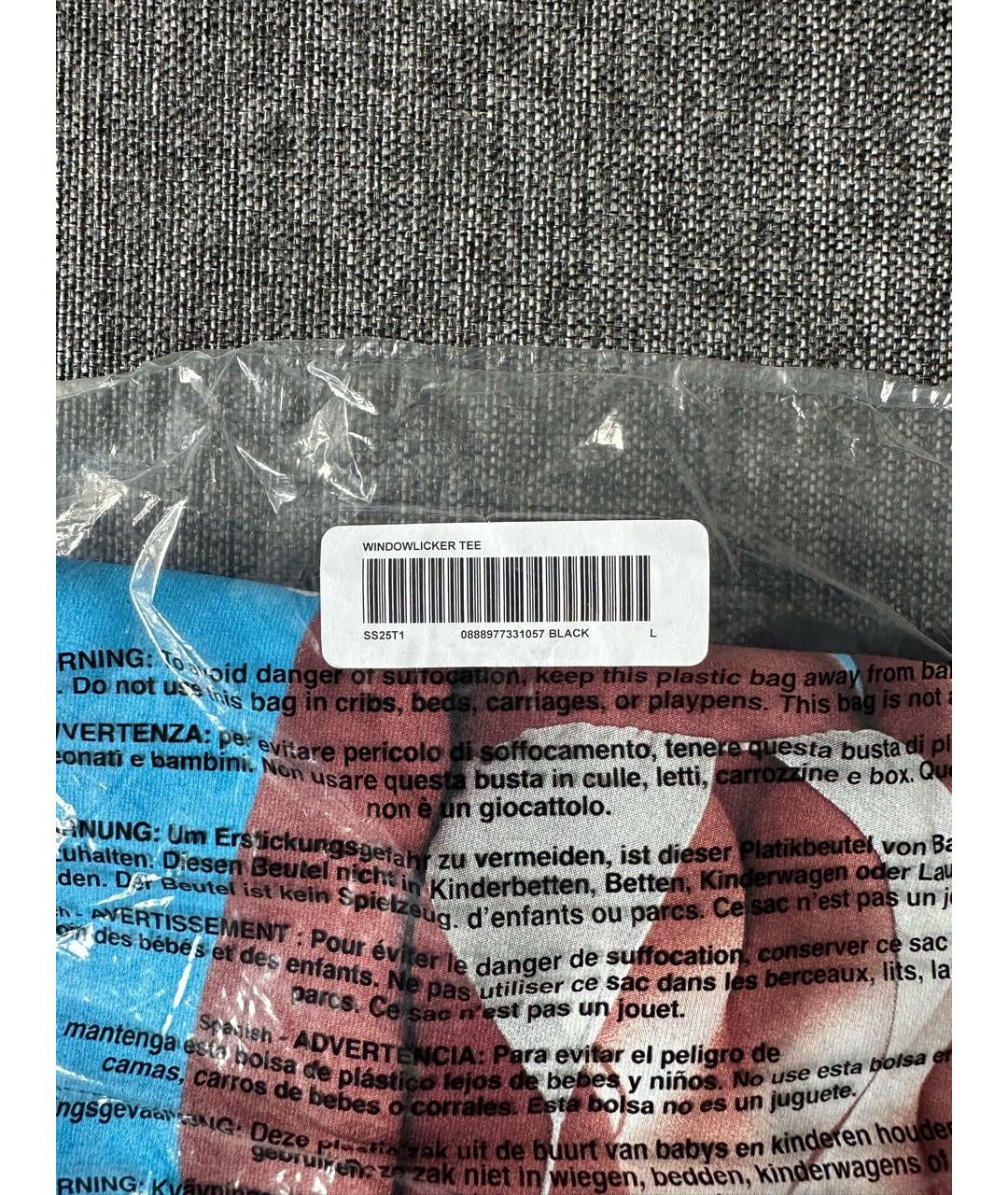 SUPREME Черная хлопковая футболка, фото 5