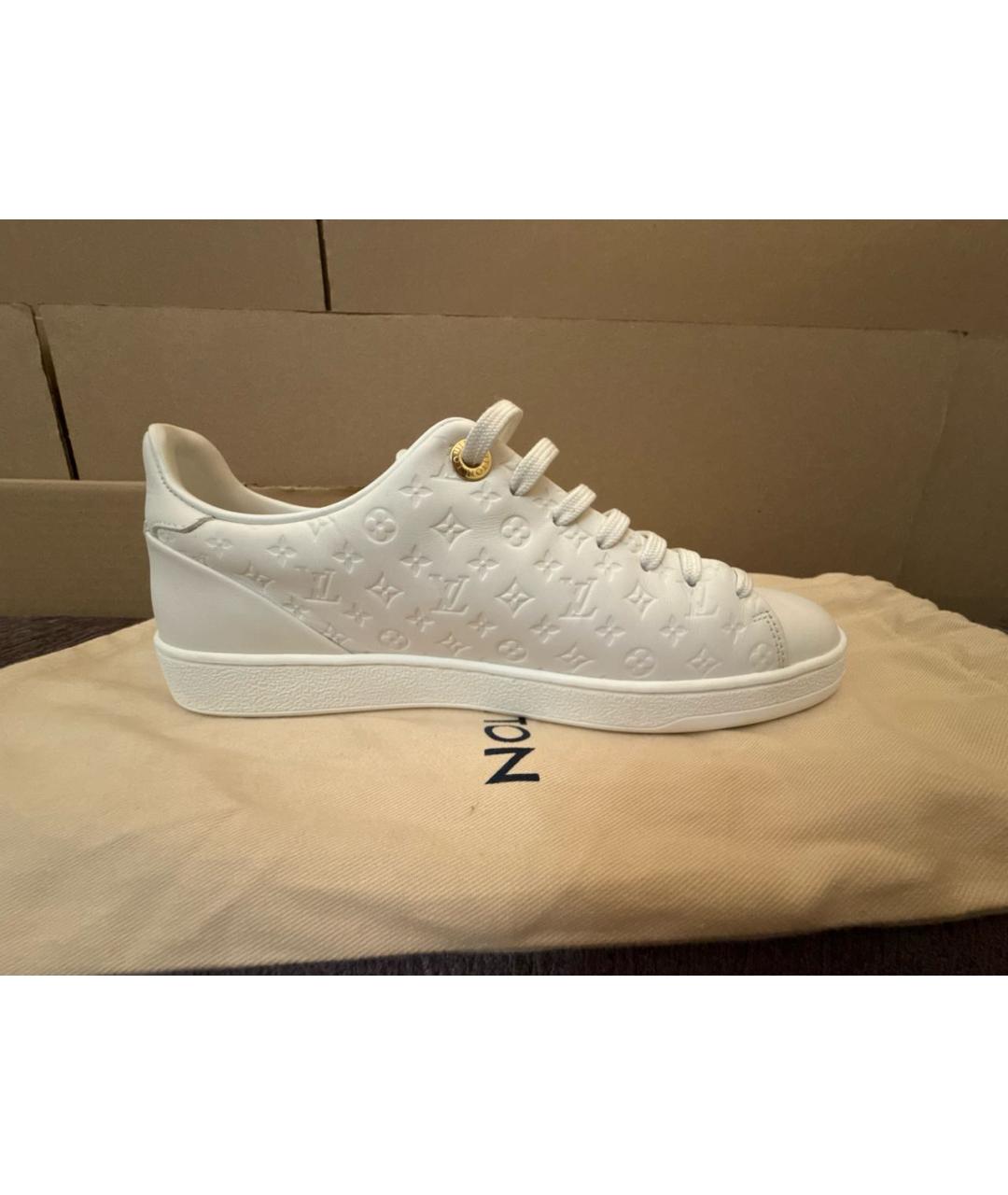 LOUIS VUITTON Белые кожаные кеды, фото 6