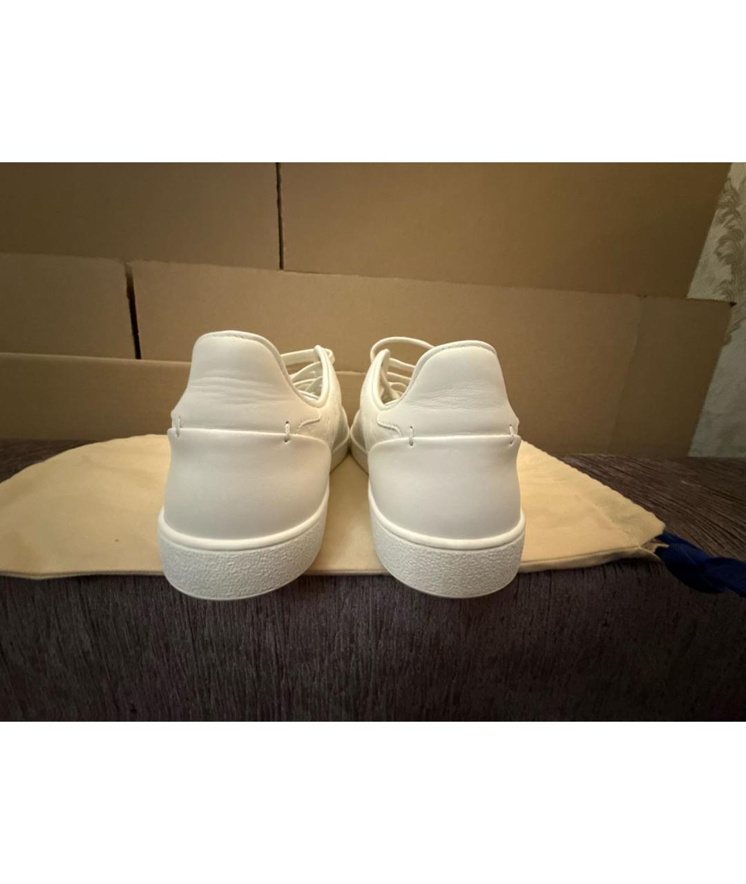 LOUIS VUITTON Белые кожаные кеды, фото 4