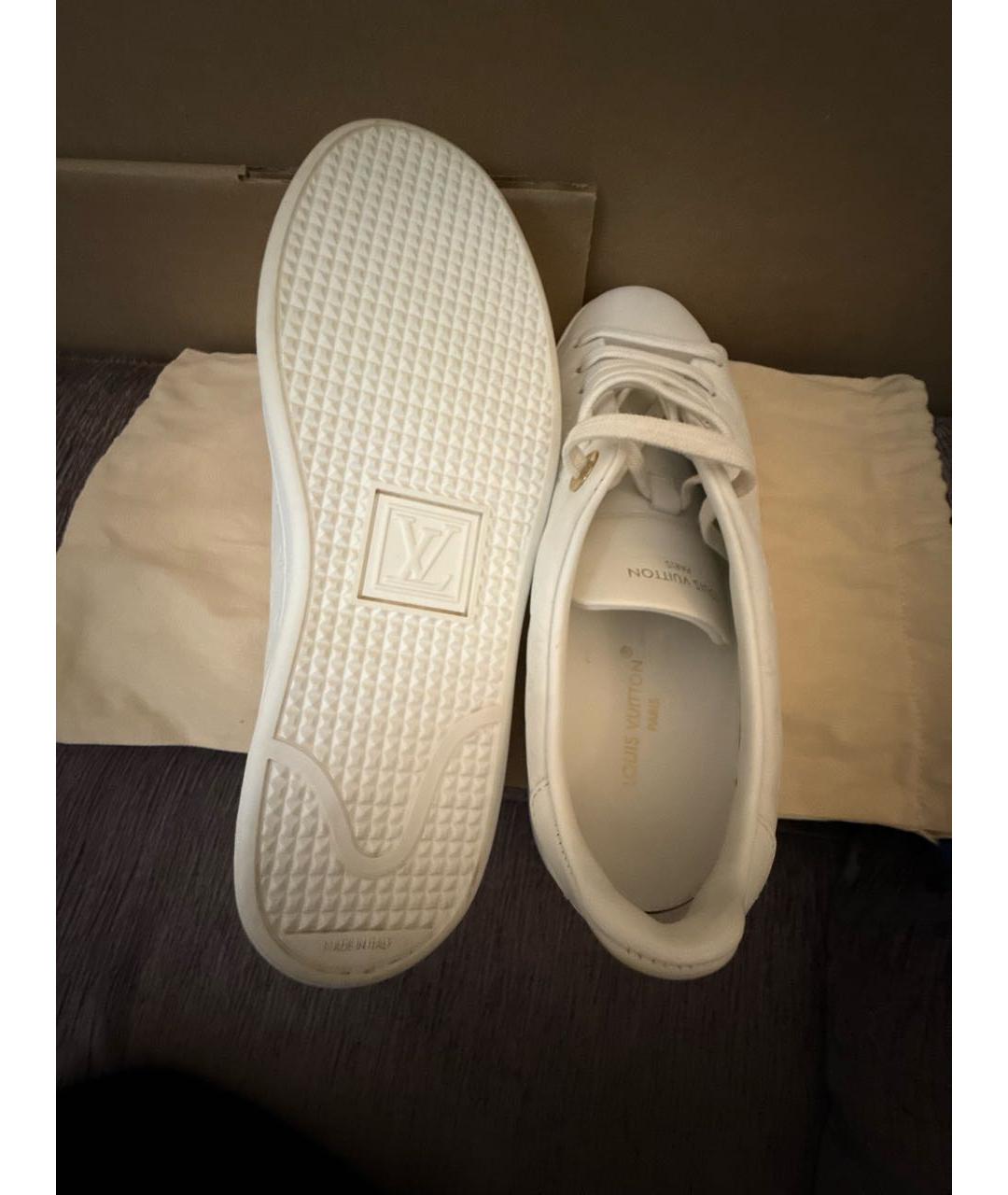 LOUIS VUITTON Белые кожаные кеды, фото 5