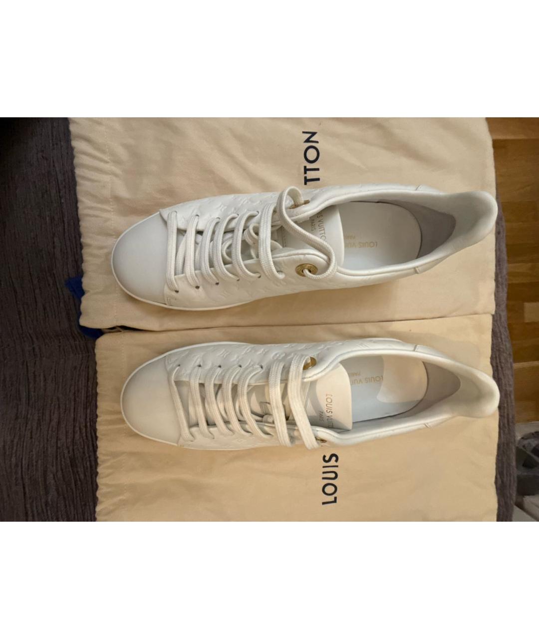 LOUIS VUITTON Белые кожаные кеды, фото 2