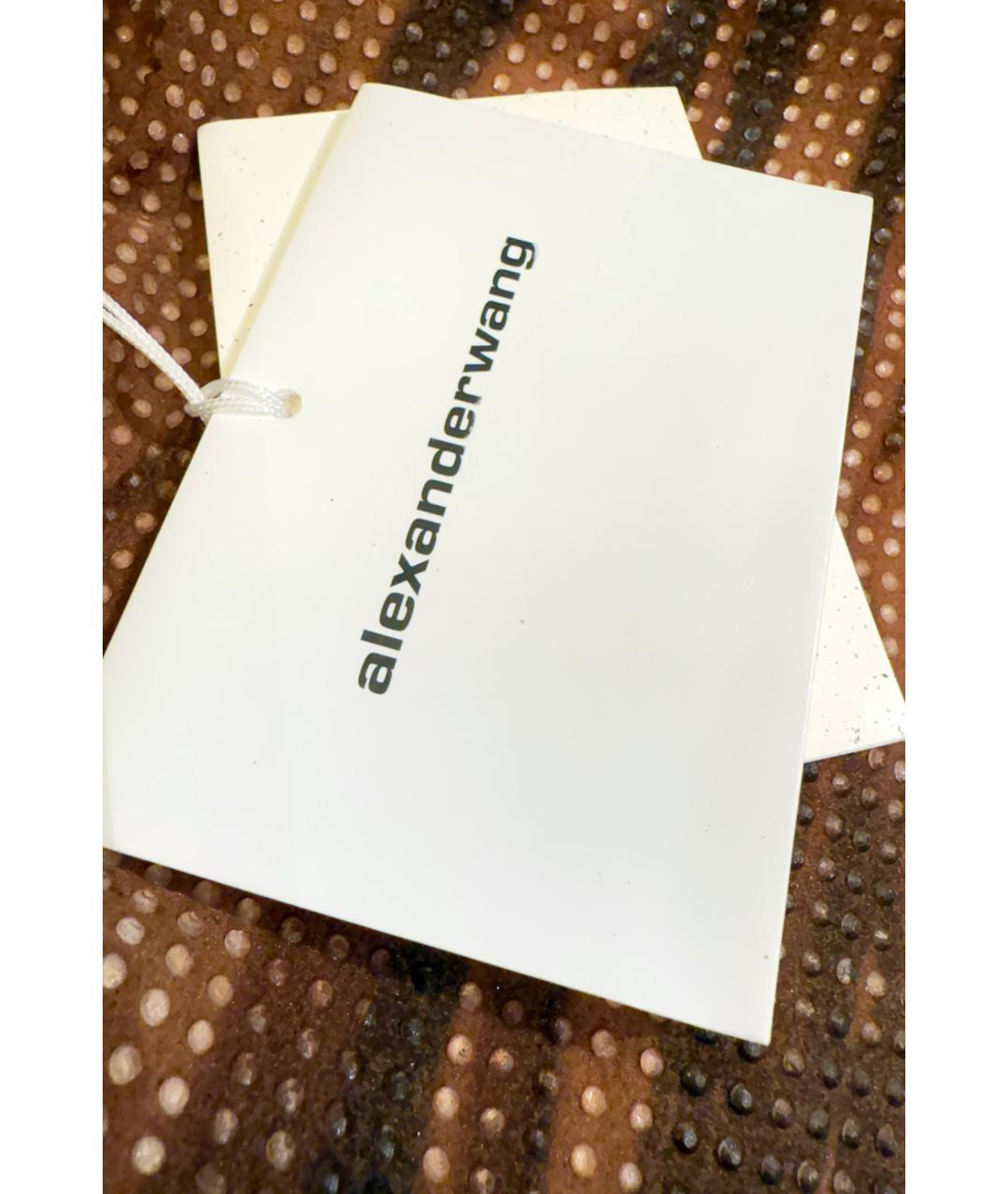 ALEXANDER WANG Коричневое полиэстеровое коктейльное платье, фото 9