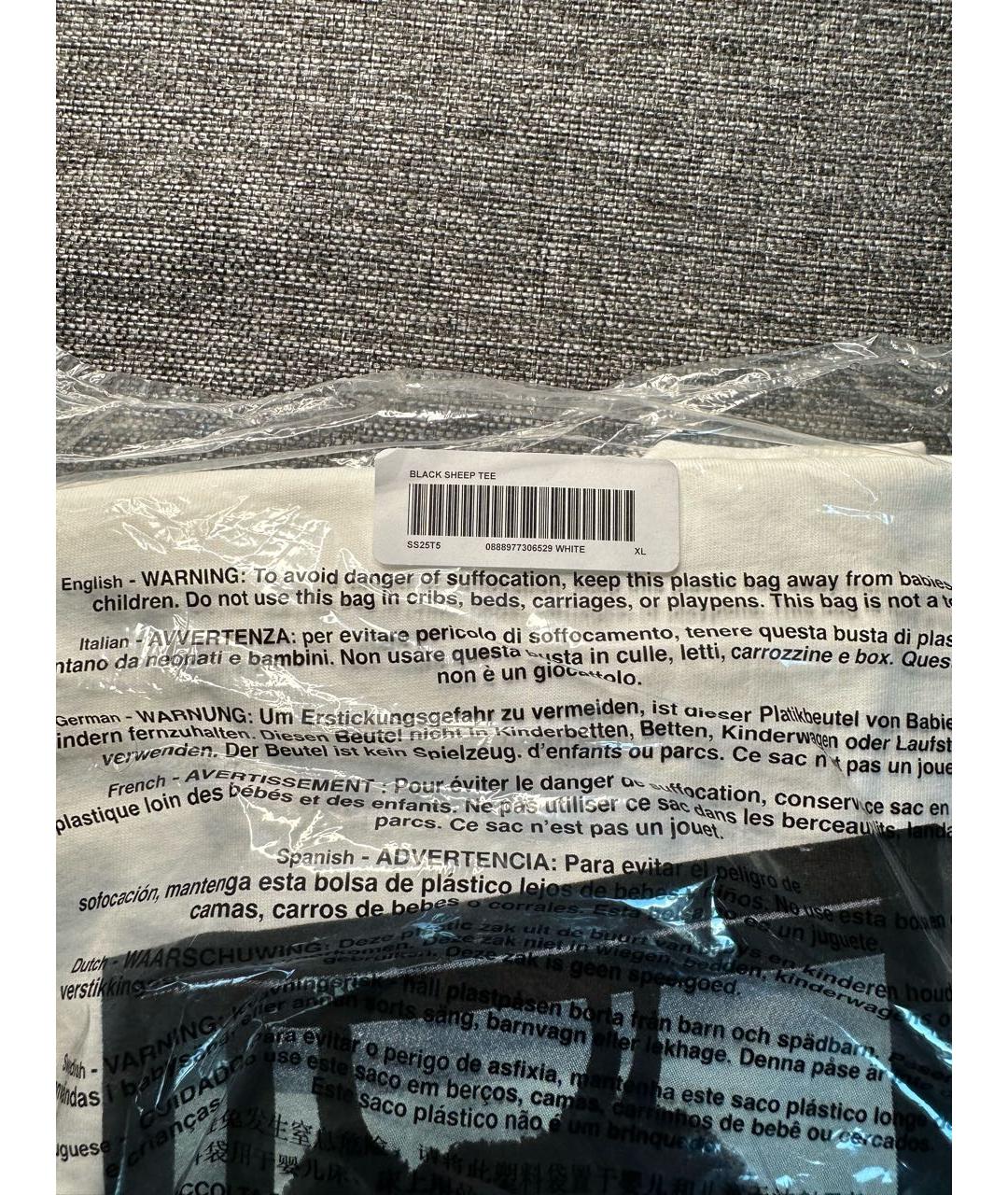 SUPREME Белая хлопковая футболка, фото 4