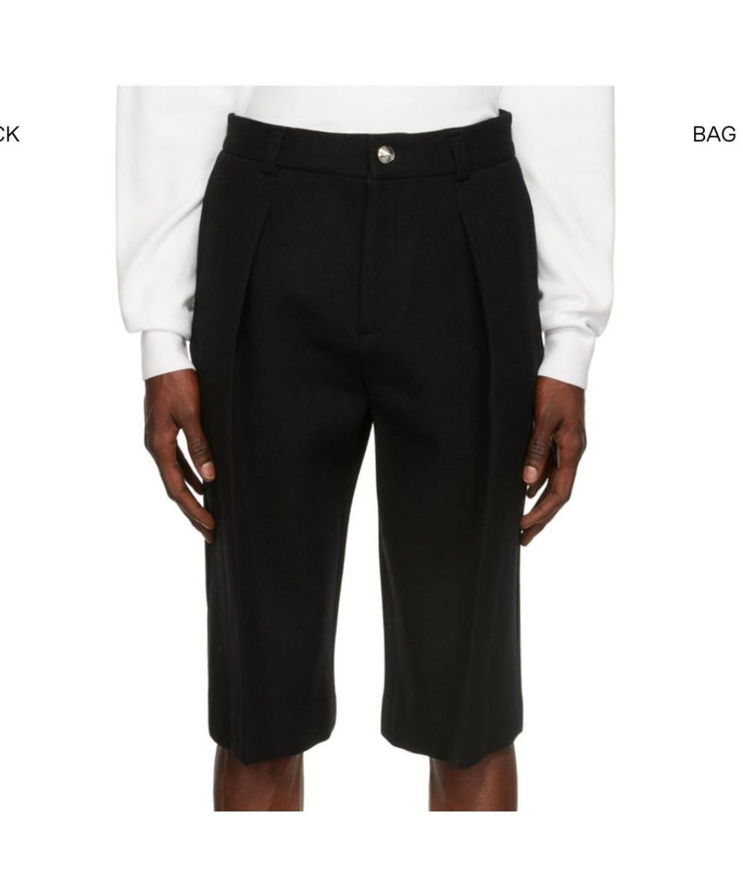 WE11DONE Черные шерстяные шорты, фото 2