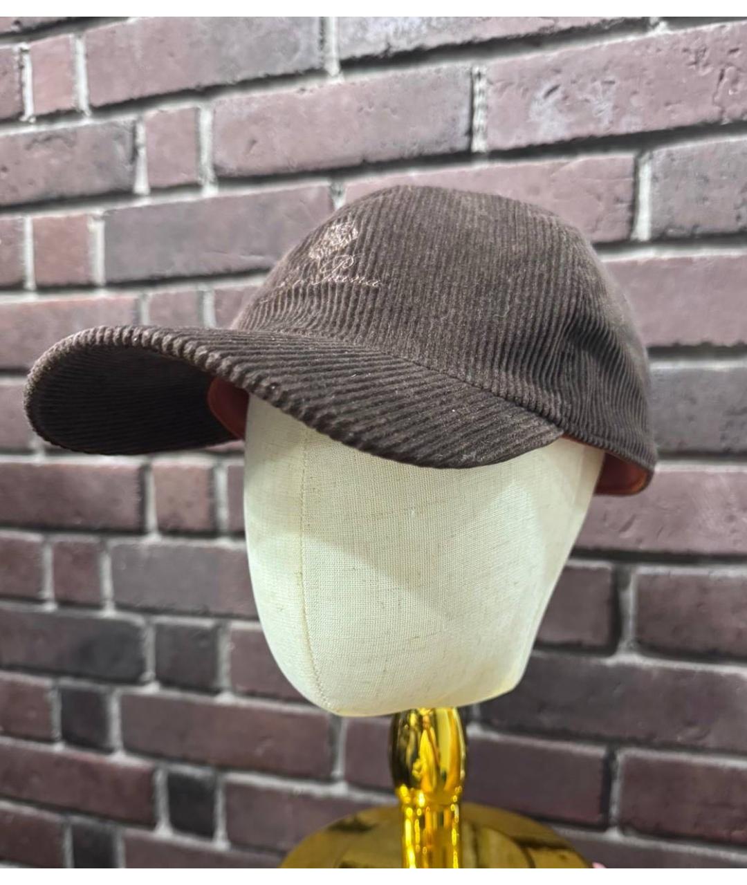 LORO PIANA Коричневая кепка/бейсболка, фото 5