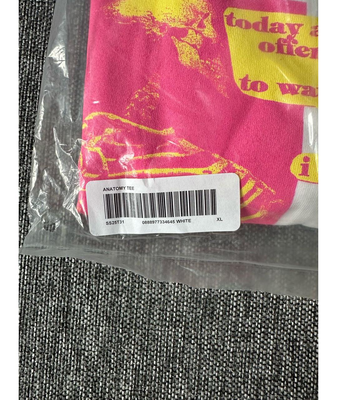 SUPREME Белая хлопковая футболка, фото 5