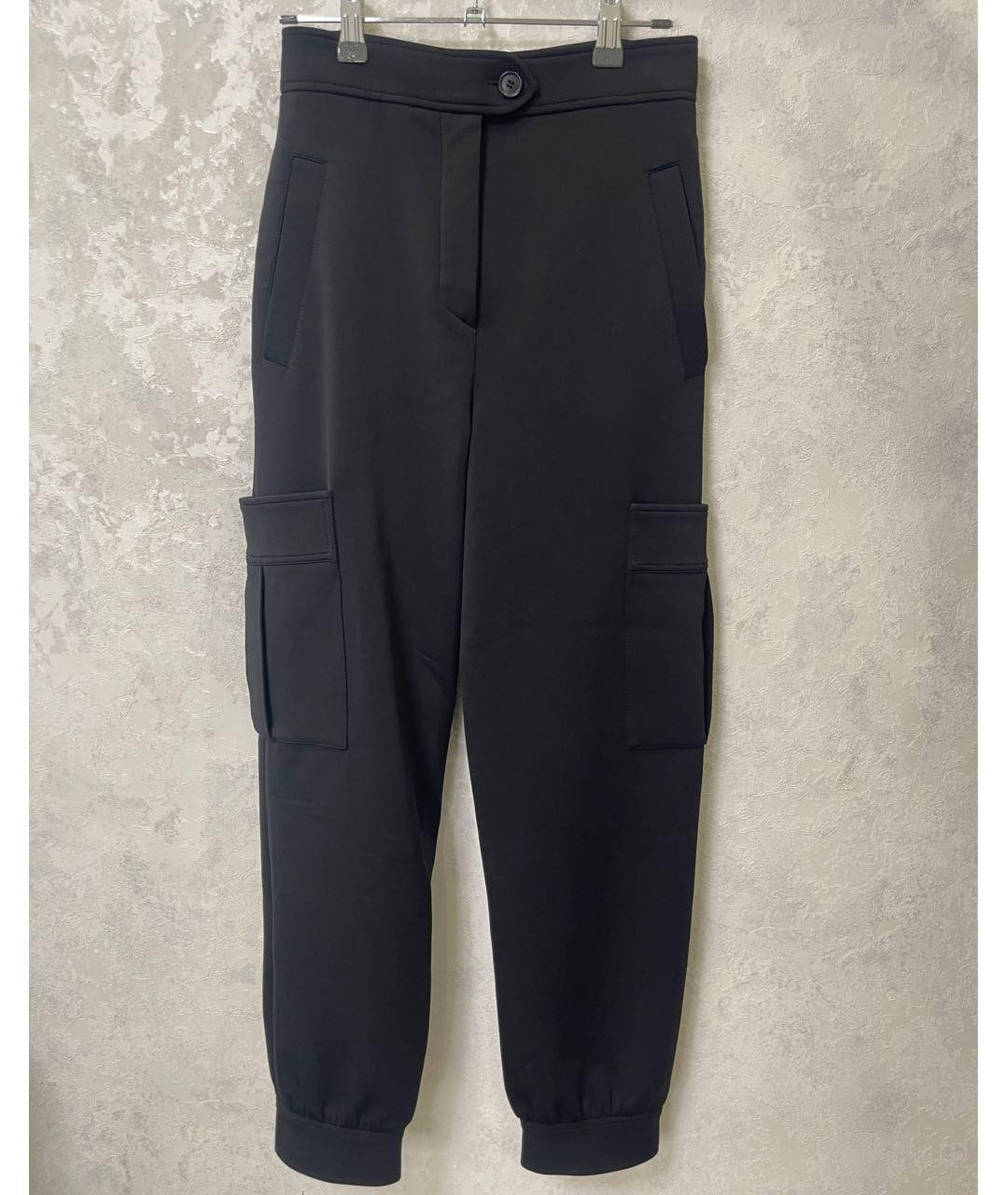 LOUIS VUITTON Черные хлопко-эластановые брюки узкие, фото 8