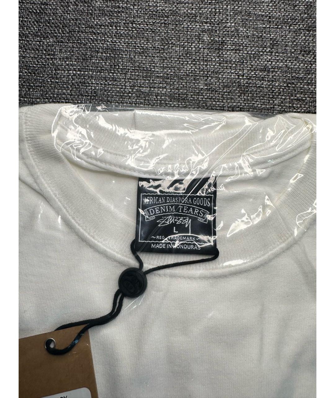 Denim Tears Белая хлопковая футболка, фото 7