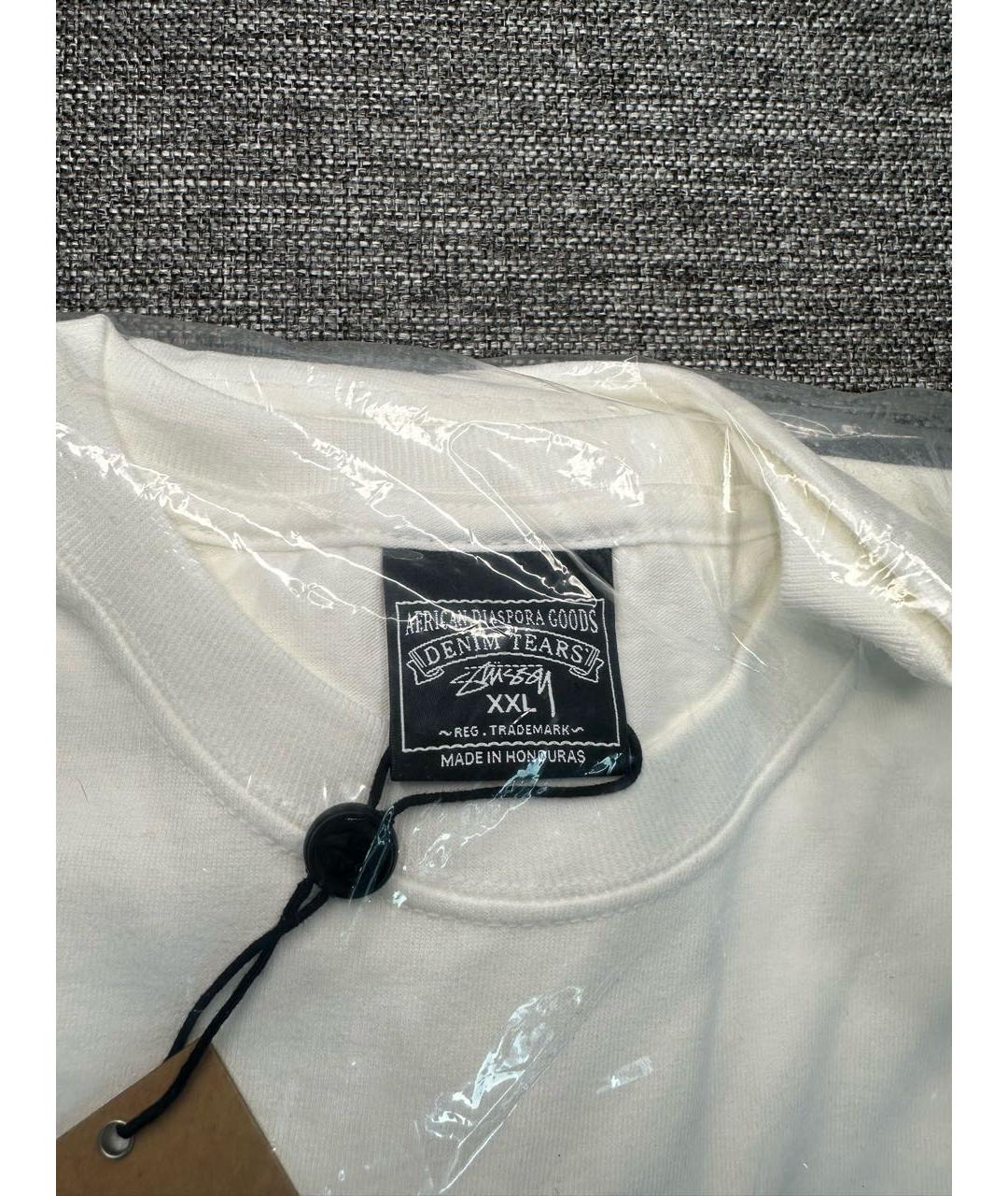 Denim Tears Белая хлопковая футболка, фото 8