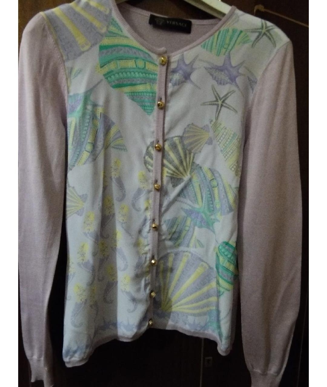 VERSACE Фиолетовый шелковый кардиган, фото 6