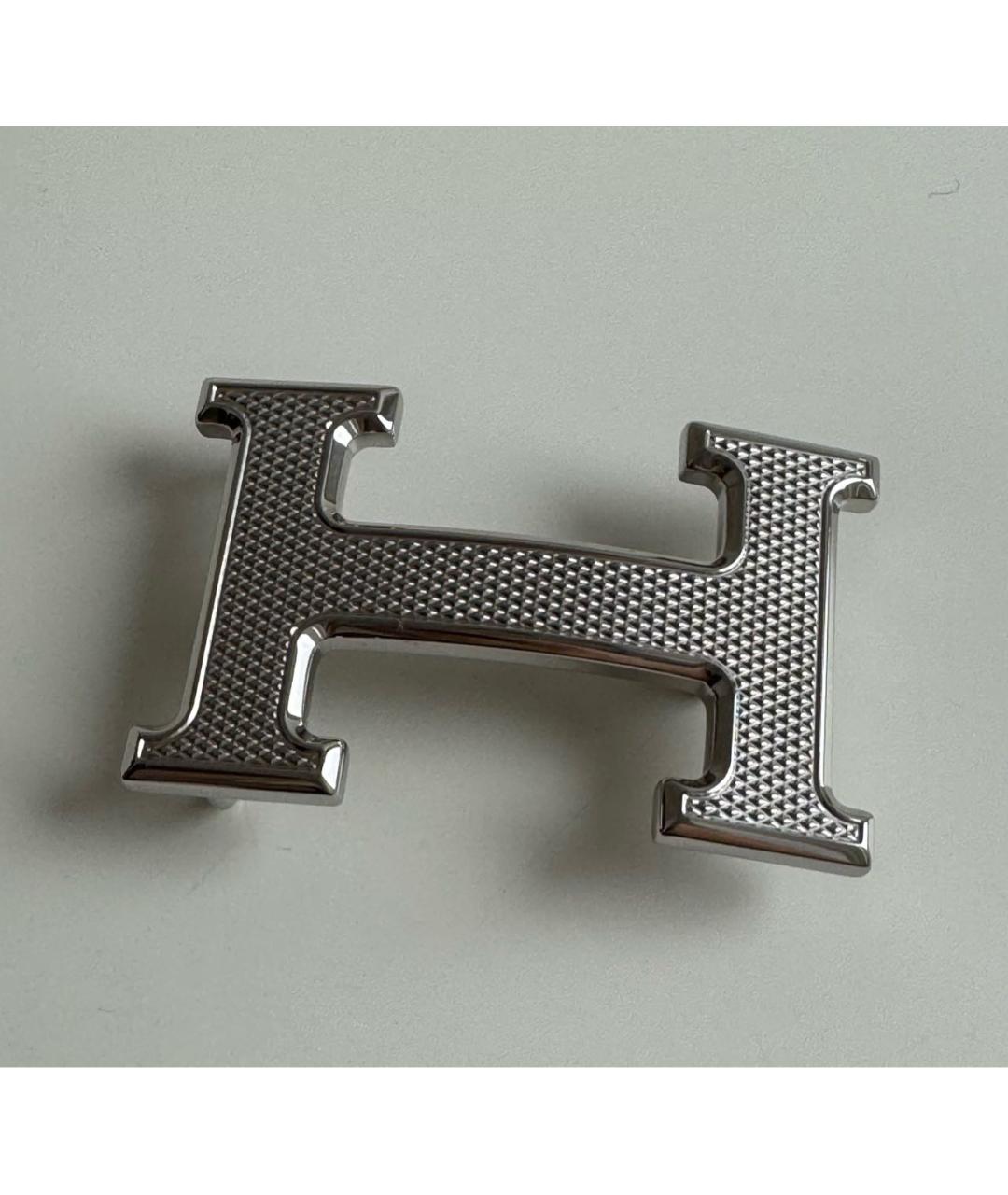 HERMES Черный кожаный ремень, фото 3