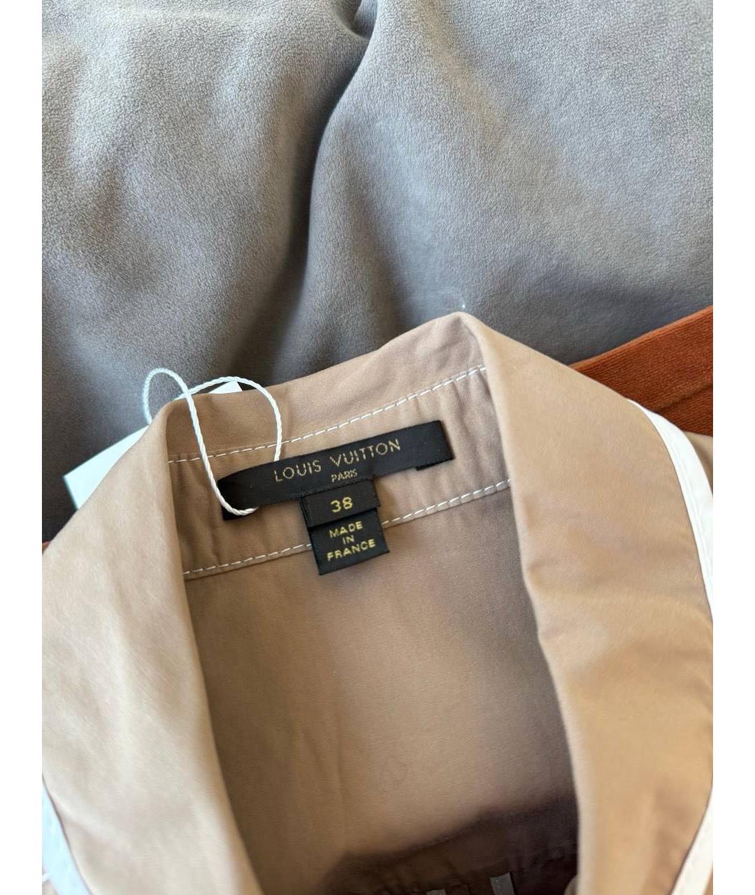 LOUIS VUITTON Коричневое хлопковое повседневное платье, фото 4