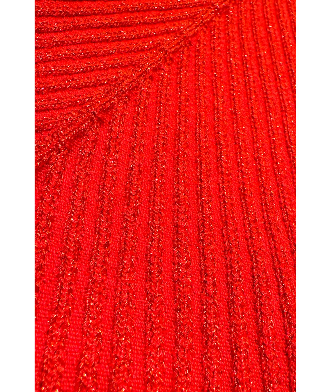 Retrofete Красное вискозное коктейльное платье, фото 8