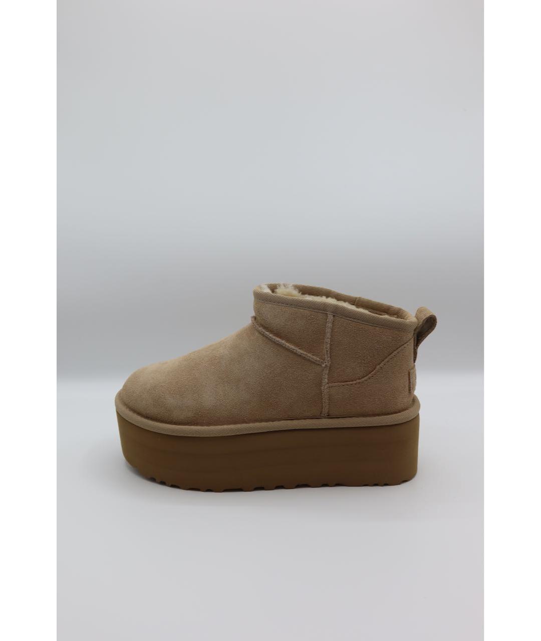 UGG AUSTRALIA Бежевые замшевые ботинки, фото 7