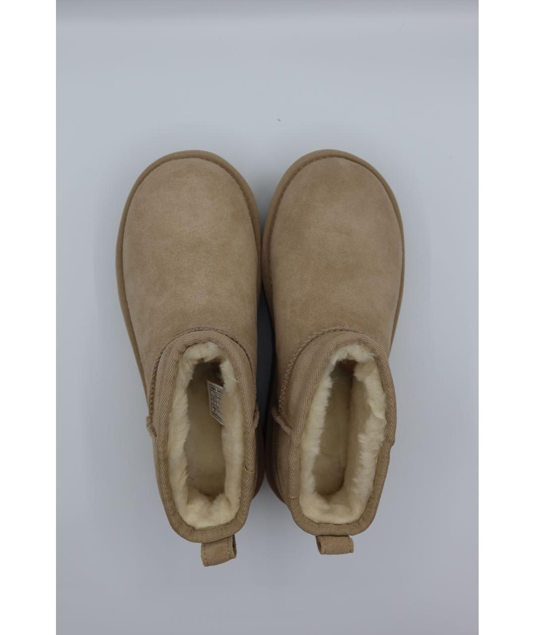 UGG AUSTRALIA Бежевые замшевые ботинки, фото 5