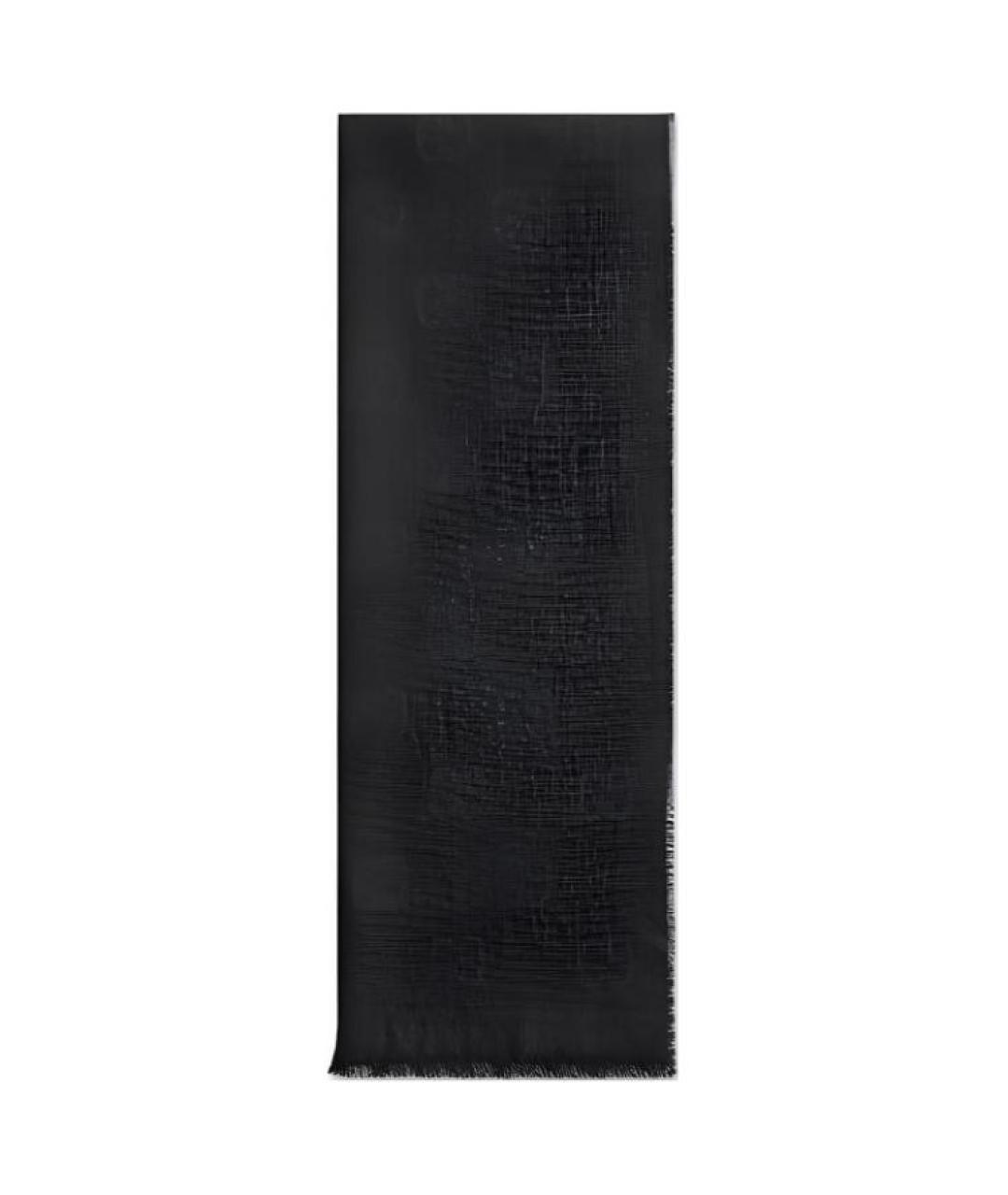 GUCCI Черный шерстяной шарф, фото 2