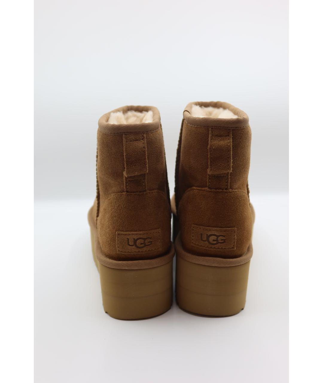 UGG AUSTRALIA Горчичные замшевые ботинки, фото 4