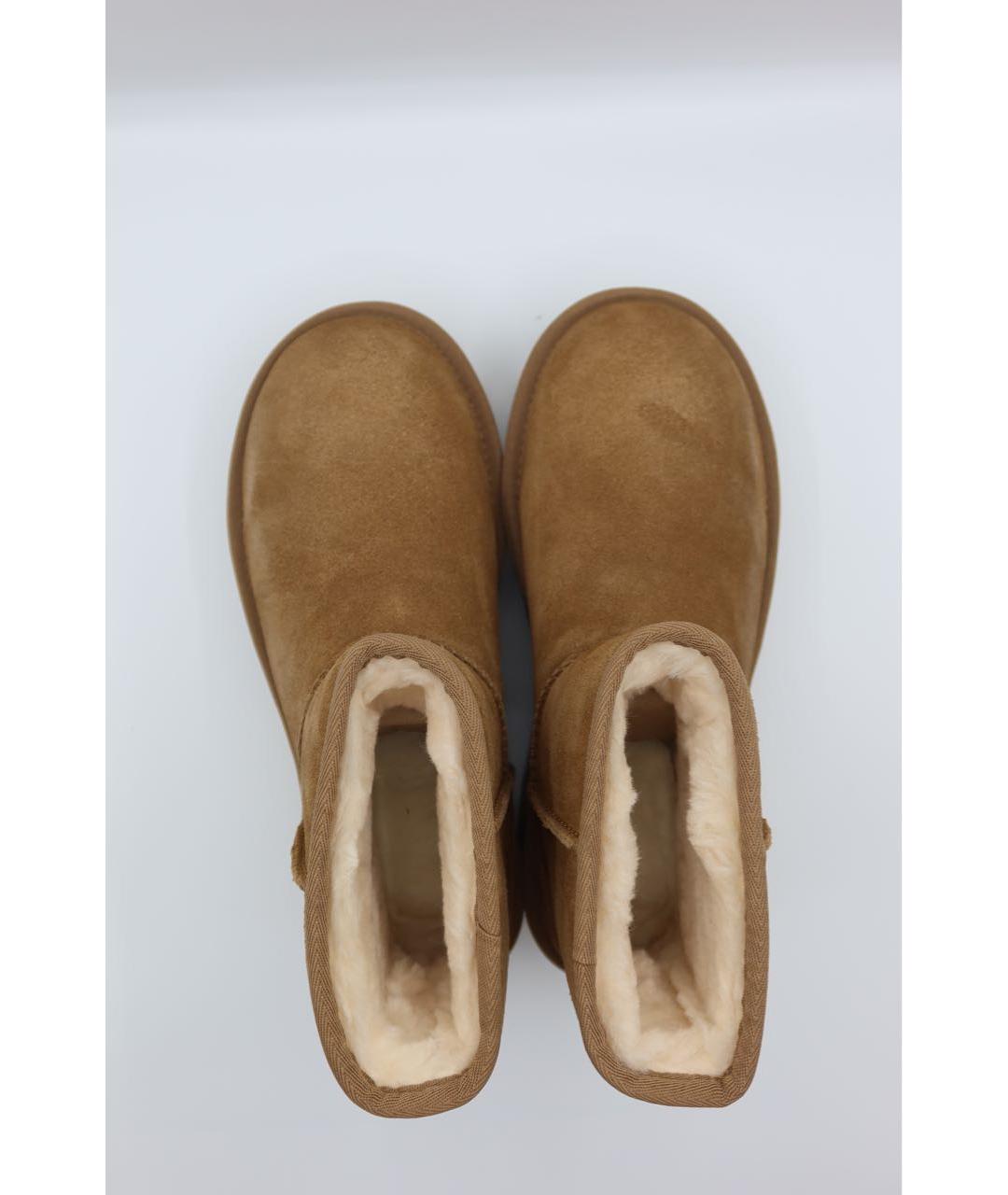UGG AUSTRALIA Горчичные замшевые ботинки, фото 5