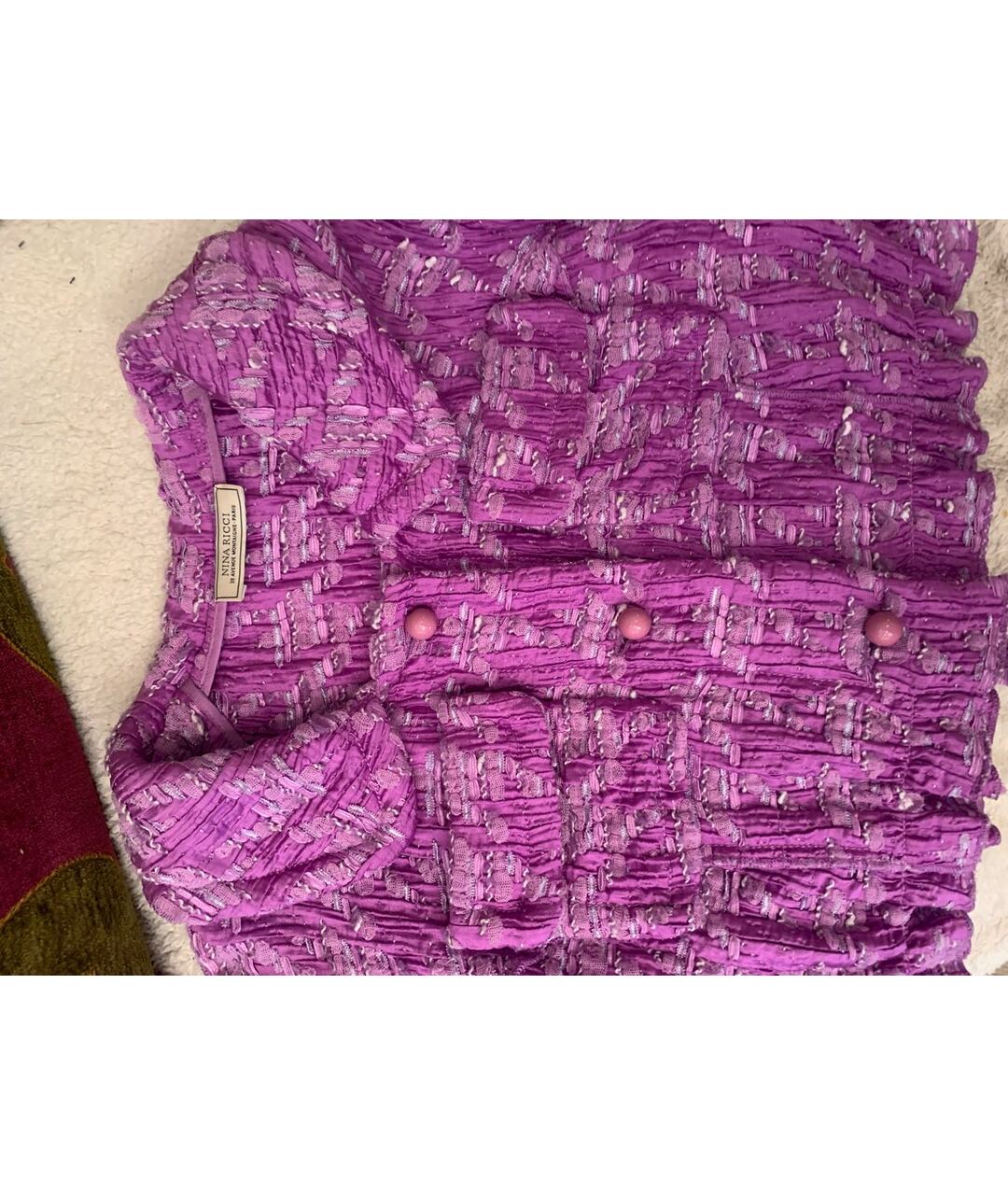 NINA RICCI PRE-OWNED Фиолетовый полиамидовый жакет/пиджак, фото 4