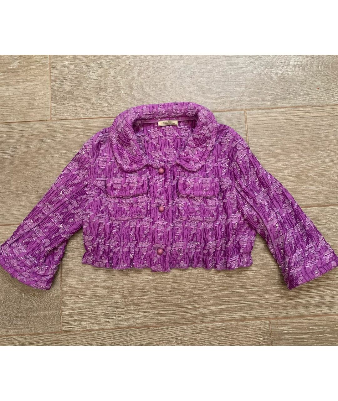 NINA RICCI PRE-OWNED Фиолетовый полиамидовый жакет/пиджак, фото 6
