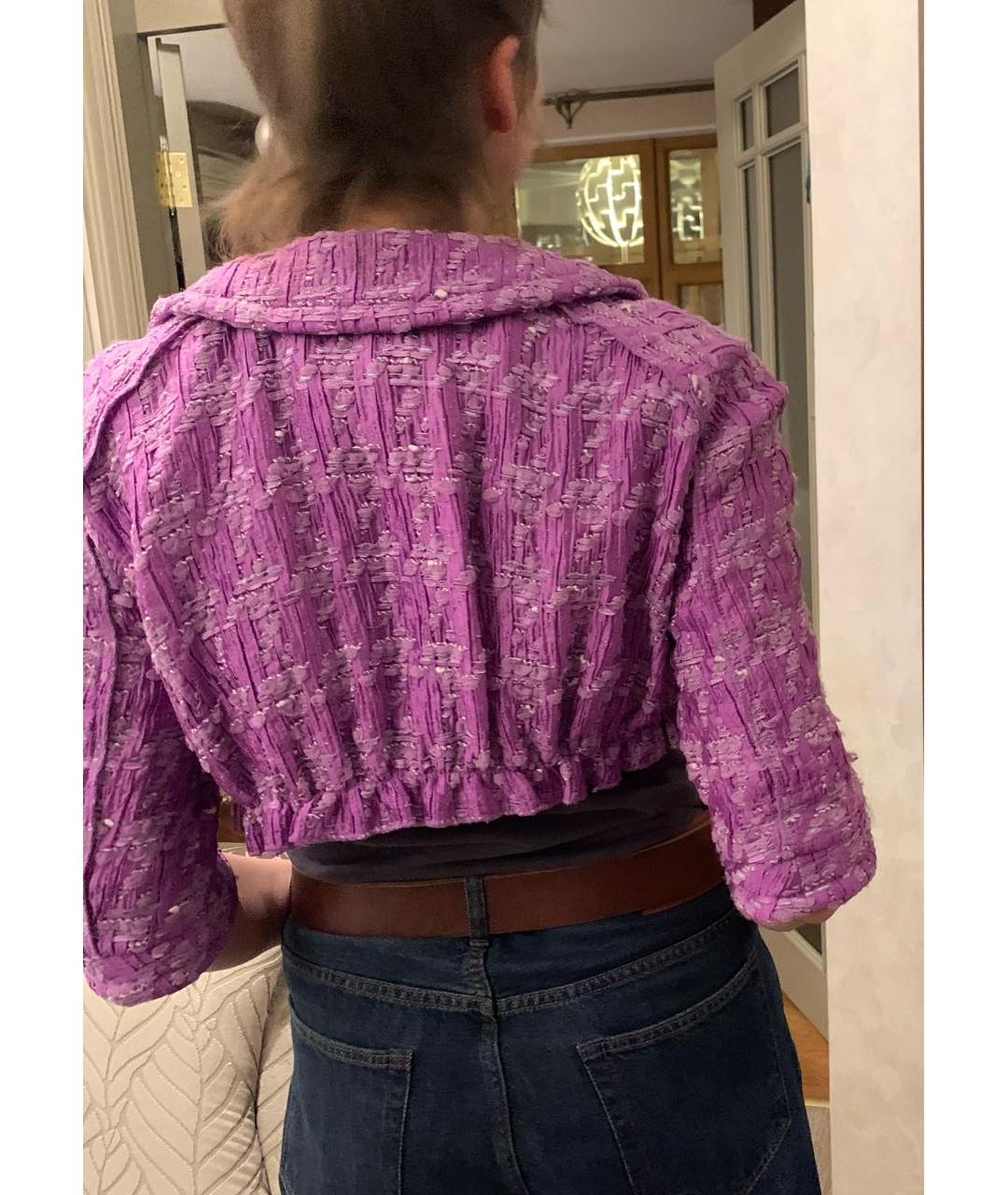 NINA RICCI PRE-OWNED Фиолетовый полиамидовый жакет/пиджак, фото 8