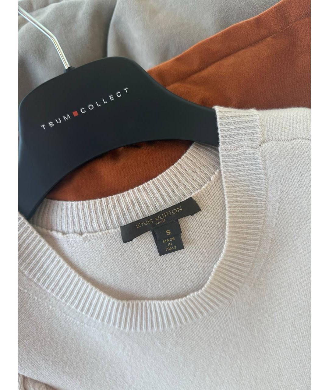 LOUIS VUITTON Бежевое шерстяное повседневное платье, фото 3