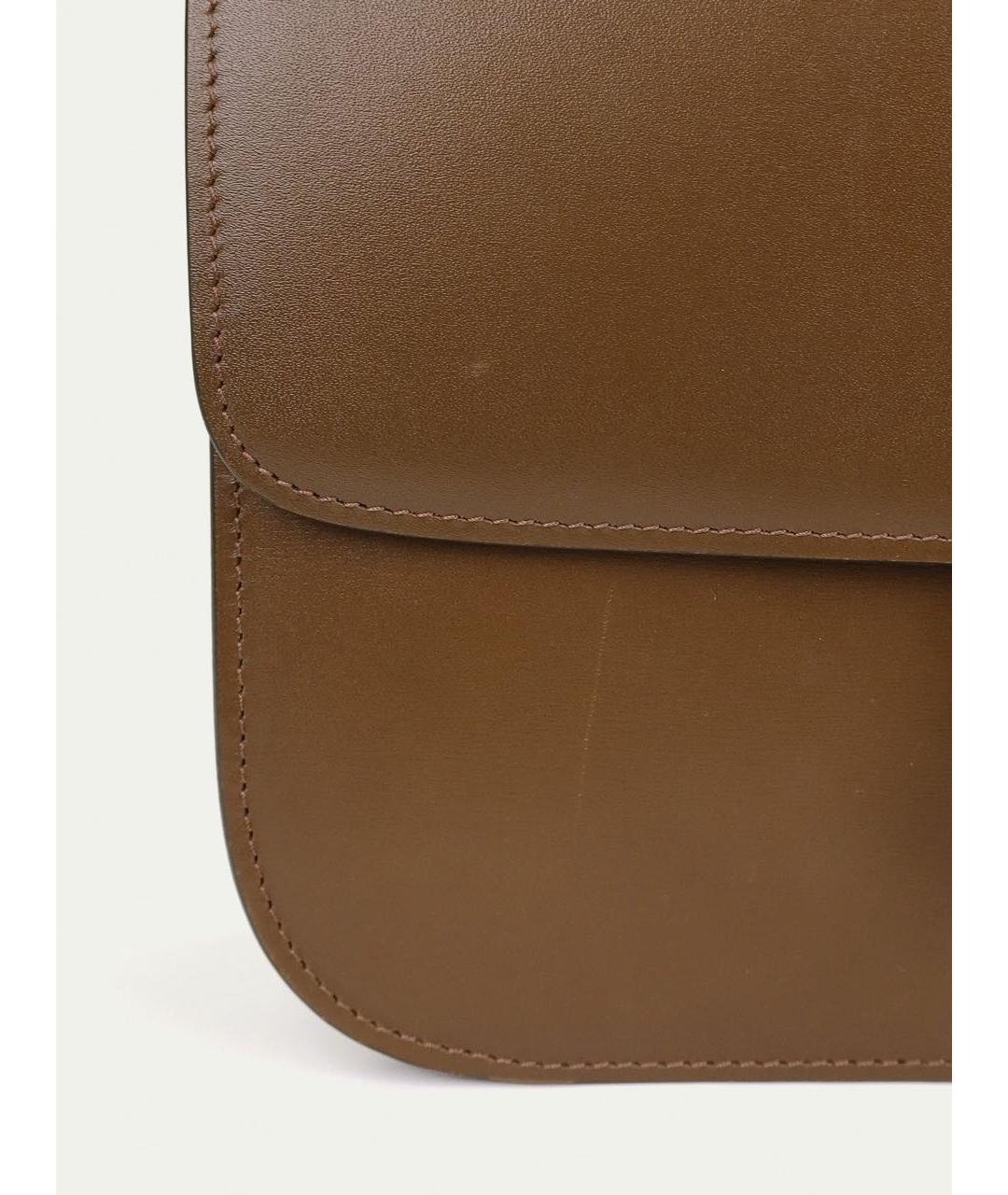 CELINE Коричневая кожаная сумка через плечо, фото 5