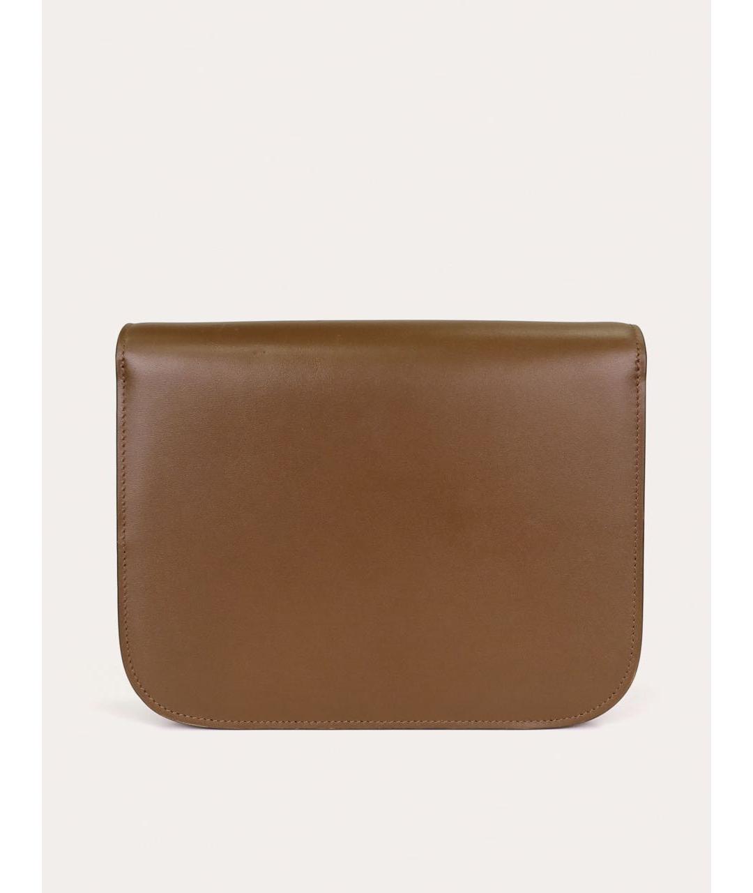 CELINE Коричневая кожаная сумка через плечо, фото 3