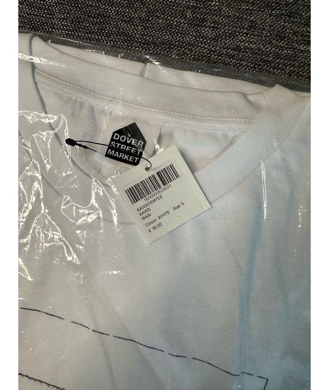 KAWS Белая хлопковая футболка, фото 4