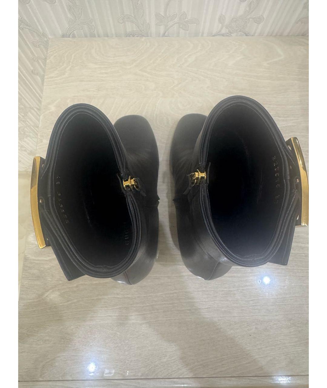 GUCCI Черные кожаные полусапоги, фото 3