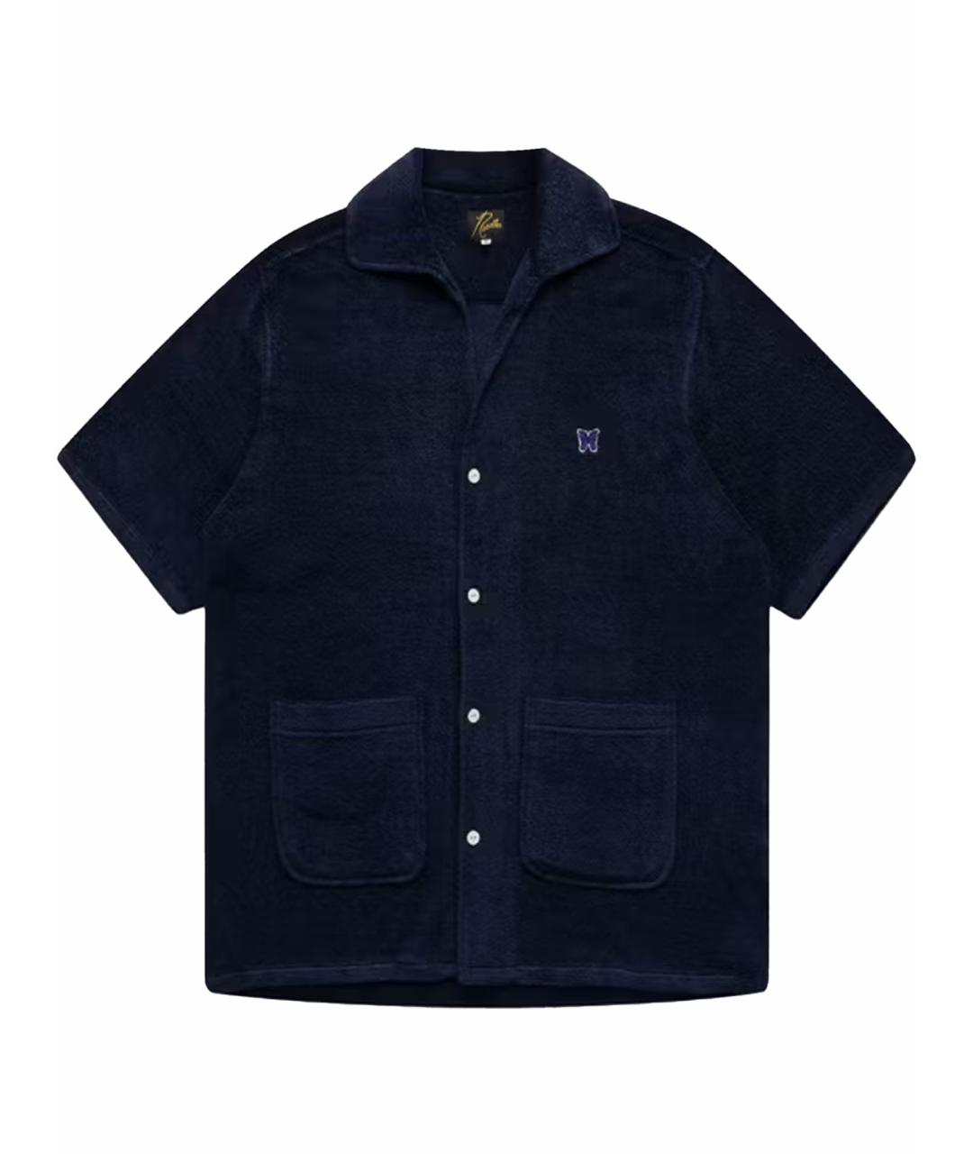 NEEDLES Темно-синяя льняная рубашка, фото 1