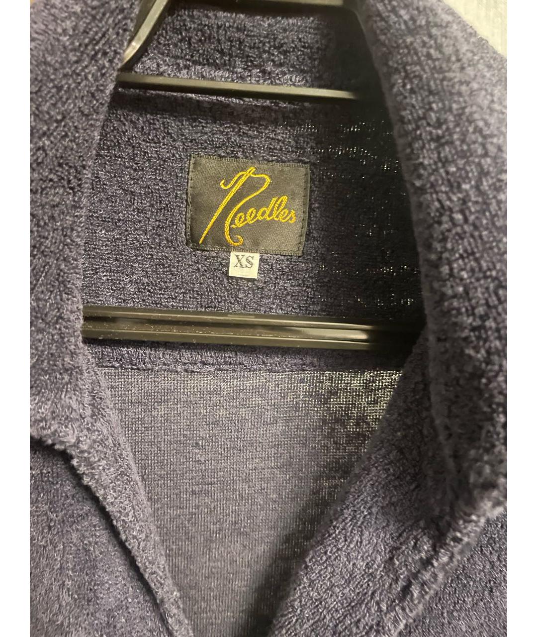 NEEDLES Темно-синяя льняная рубашка, фото 5