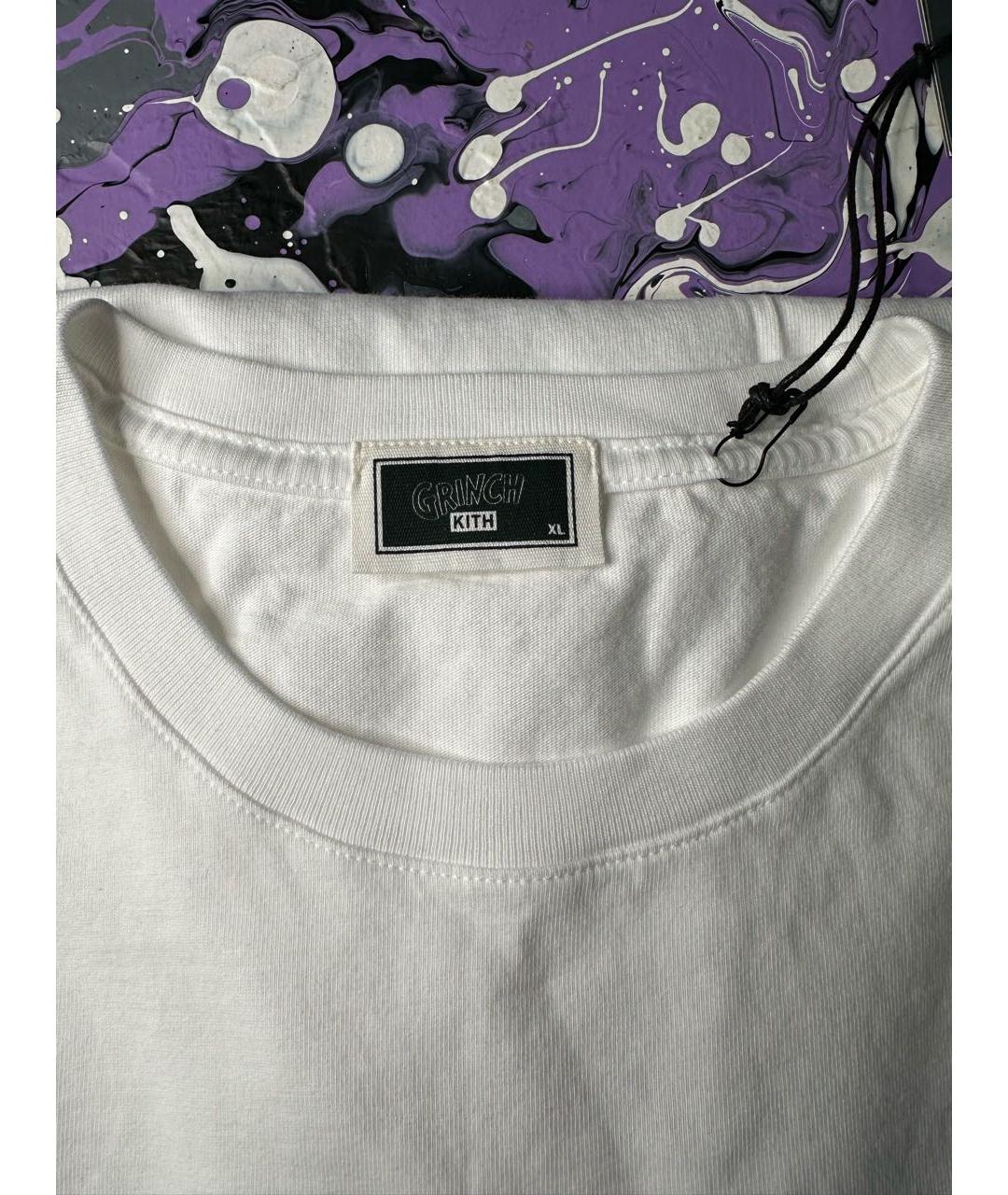 KITH Белая хлопковая футболка, фото 7