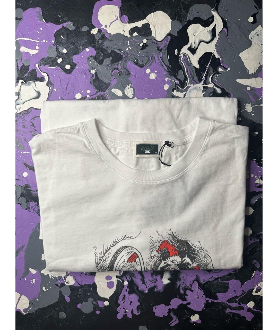 KITH Белая хлопковая футболка, фото 4