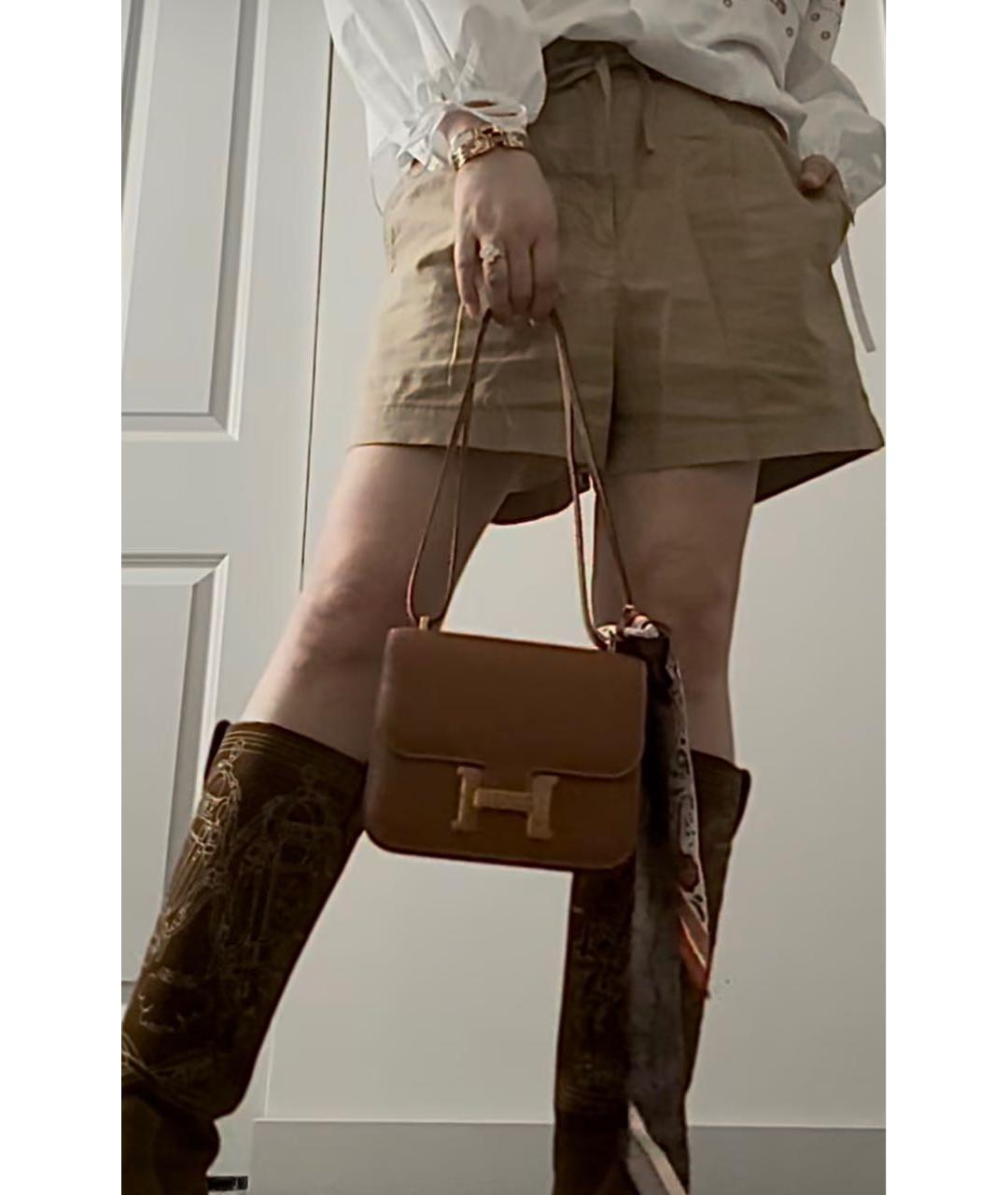 HERMES Коричневые замшевые сапоги, фото 7