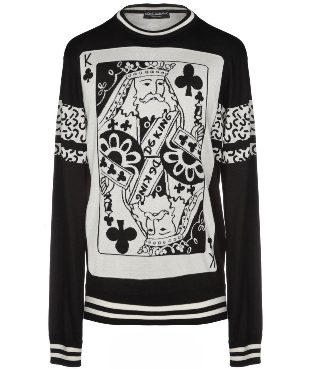 DOLCE&GABBANA Черный шелковый джемпер / свитер, фото 1