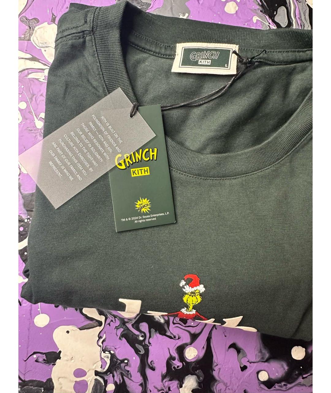 KITH Зеленая хлопковая футболка, фото 5