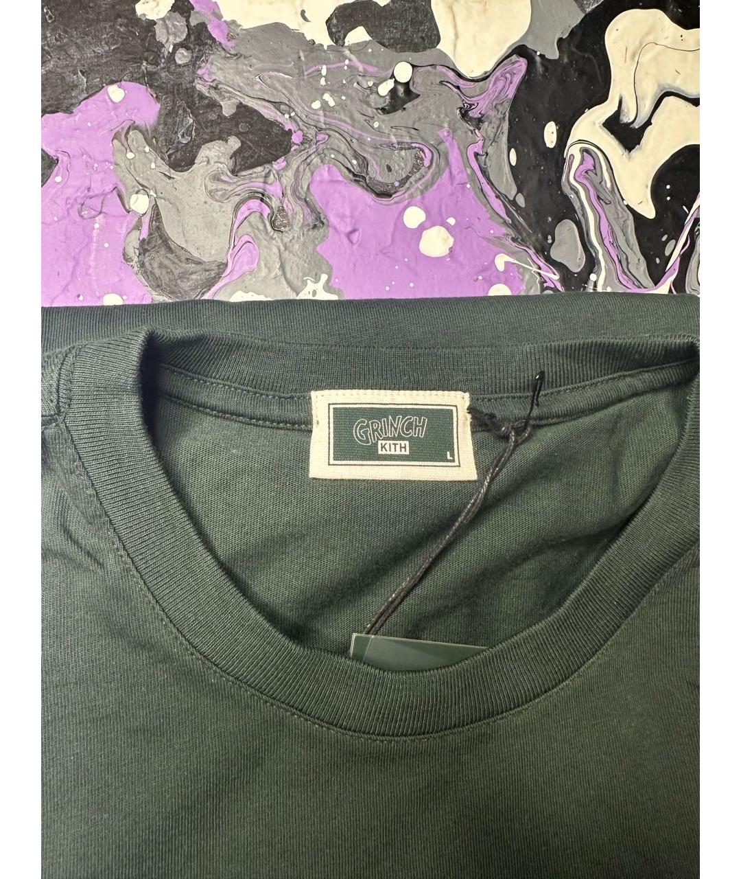 KITH Зеленая хлопковая футболка, фото 4