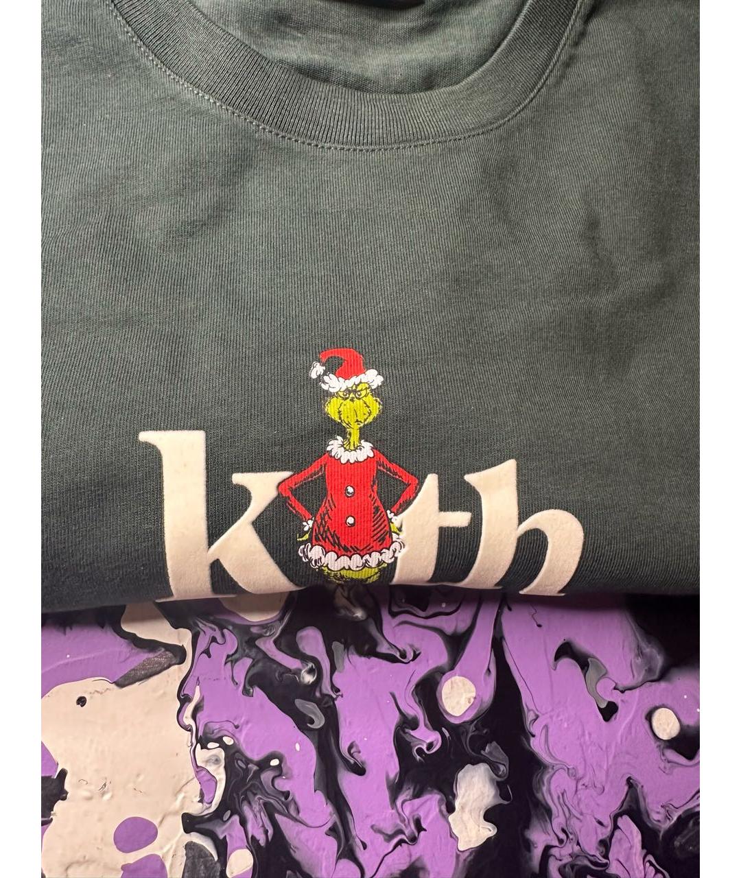 KITH Зеленая хлопковая футболка, фото 2