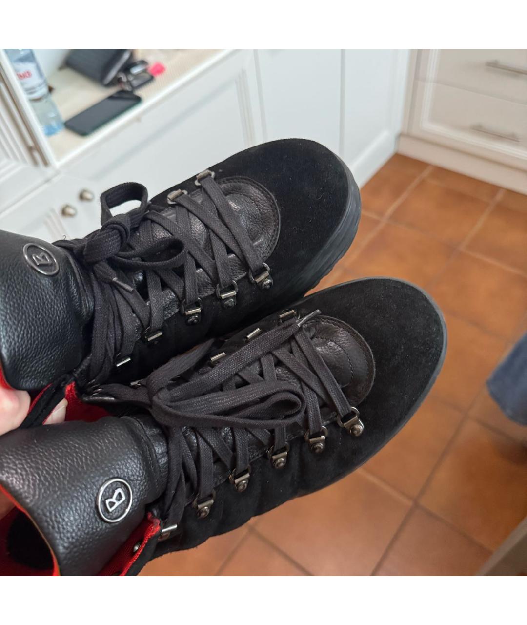 BOGNER Черные замшевые низкие ботинки, фото 2