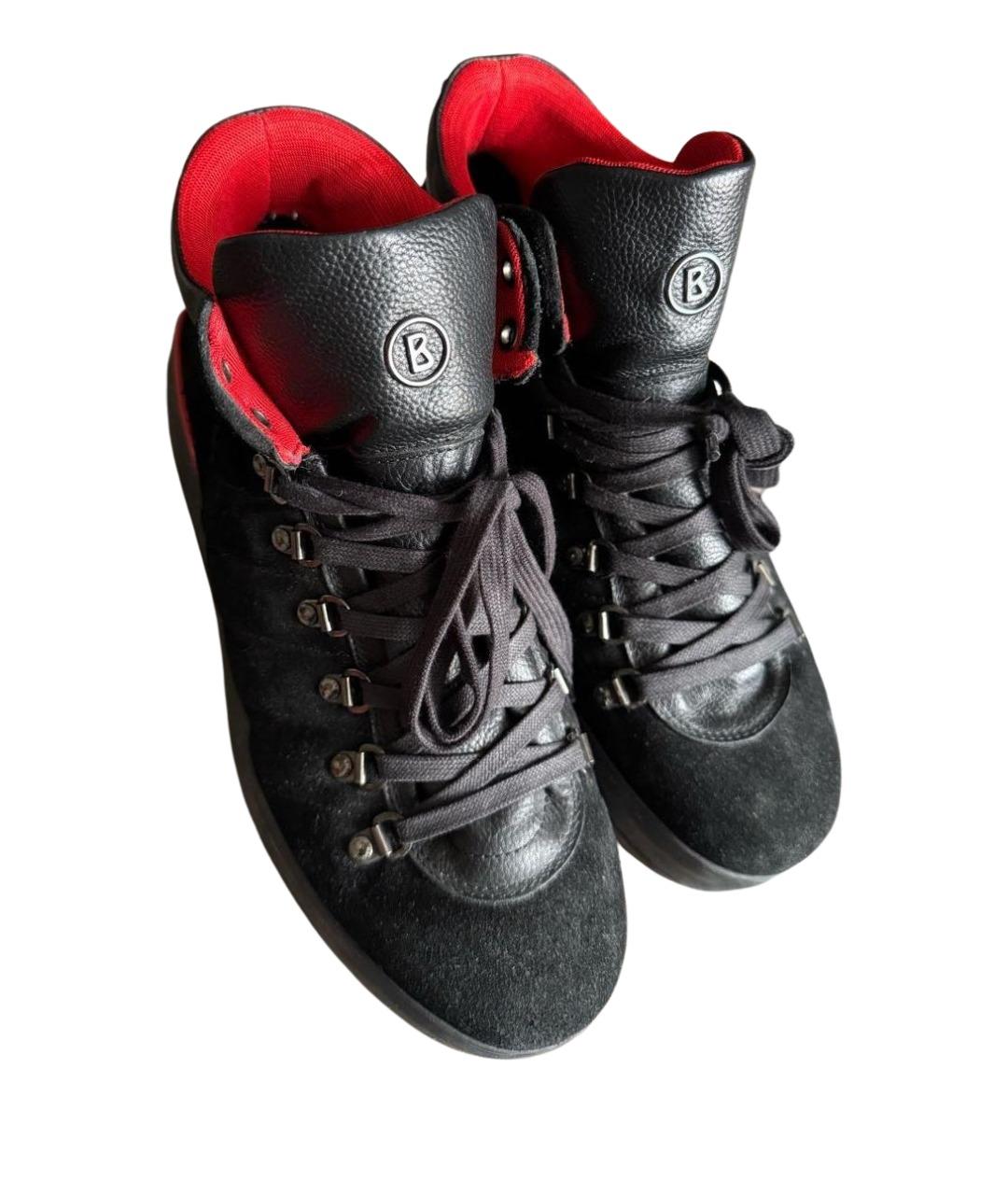 BOGNER Черные замшевые низкие ботинки, фото 1