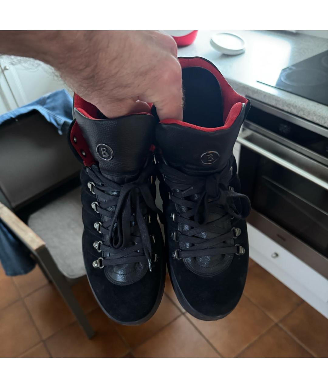 BOGNER Черные замшевые низкие ботинки, фото 3